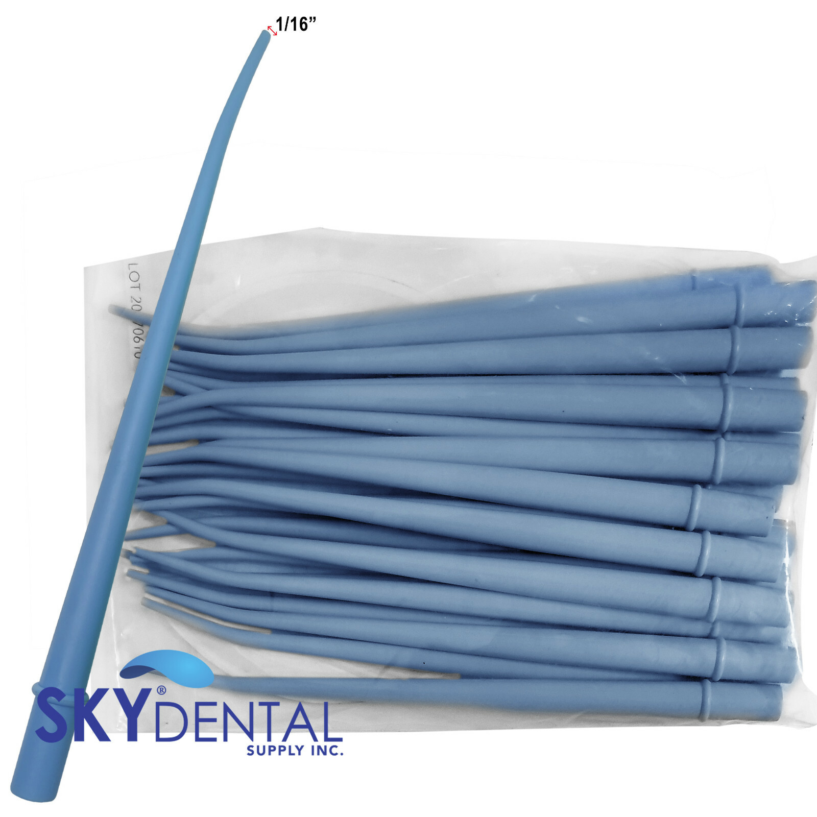 up to 300 Blue Suction Tip Dental Aspirator Surgical Tips X Small size 1/16"