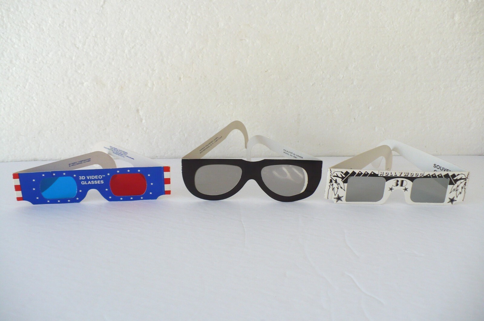 3 Vintage 60's 3D Cardboard glasses