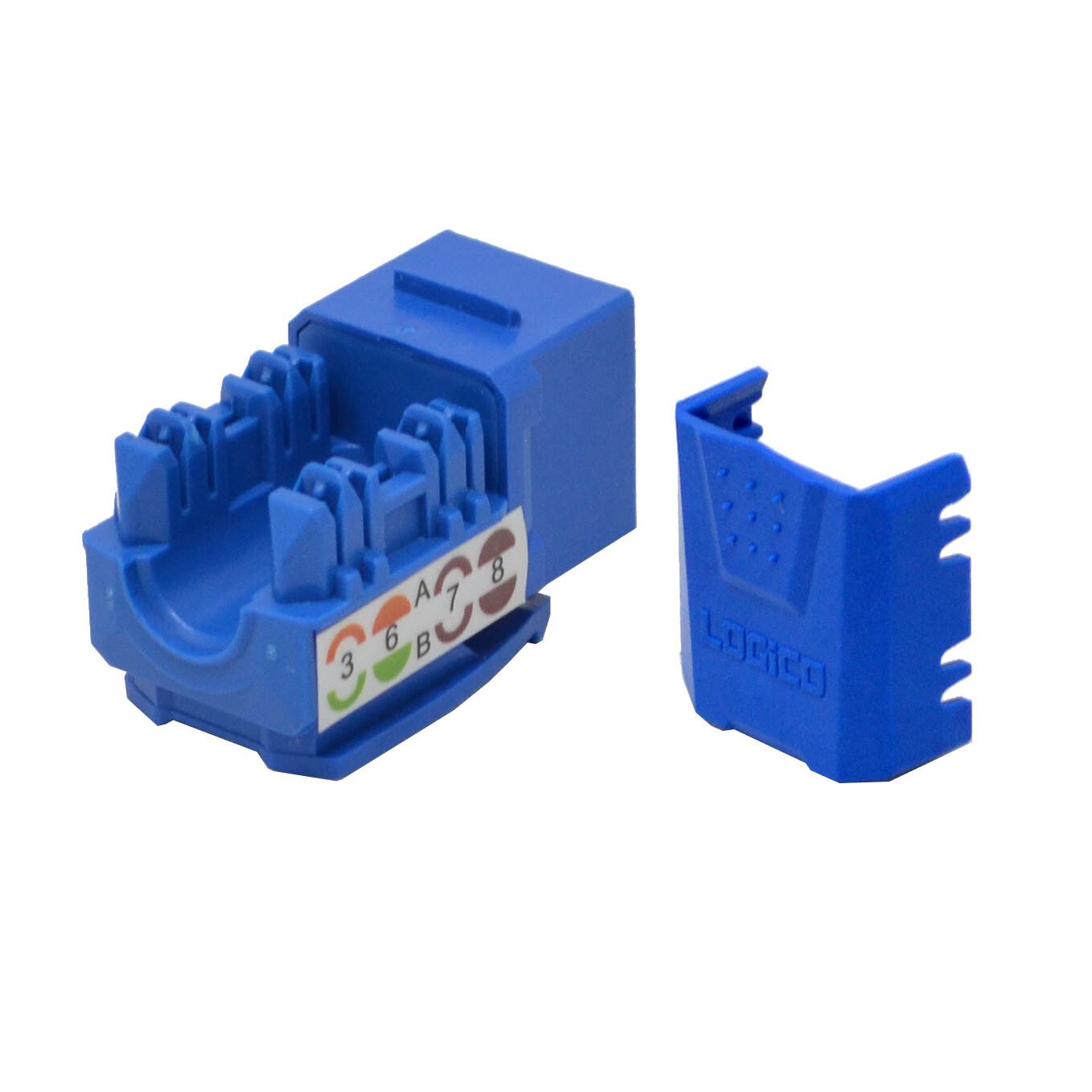 Keystone Jack Cat6 Blue Network Ethernet 110 Punchdown 8P8C