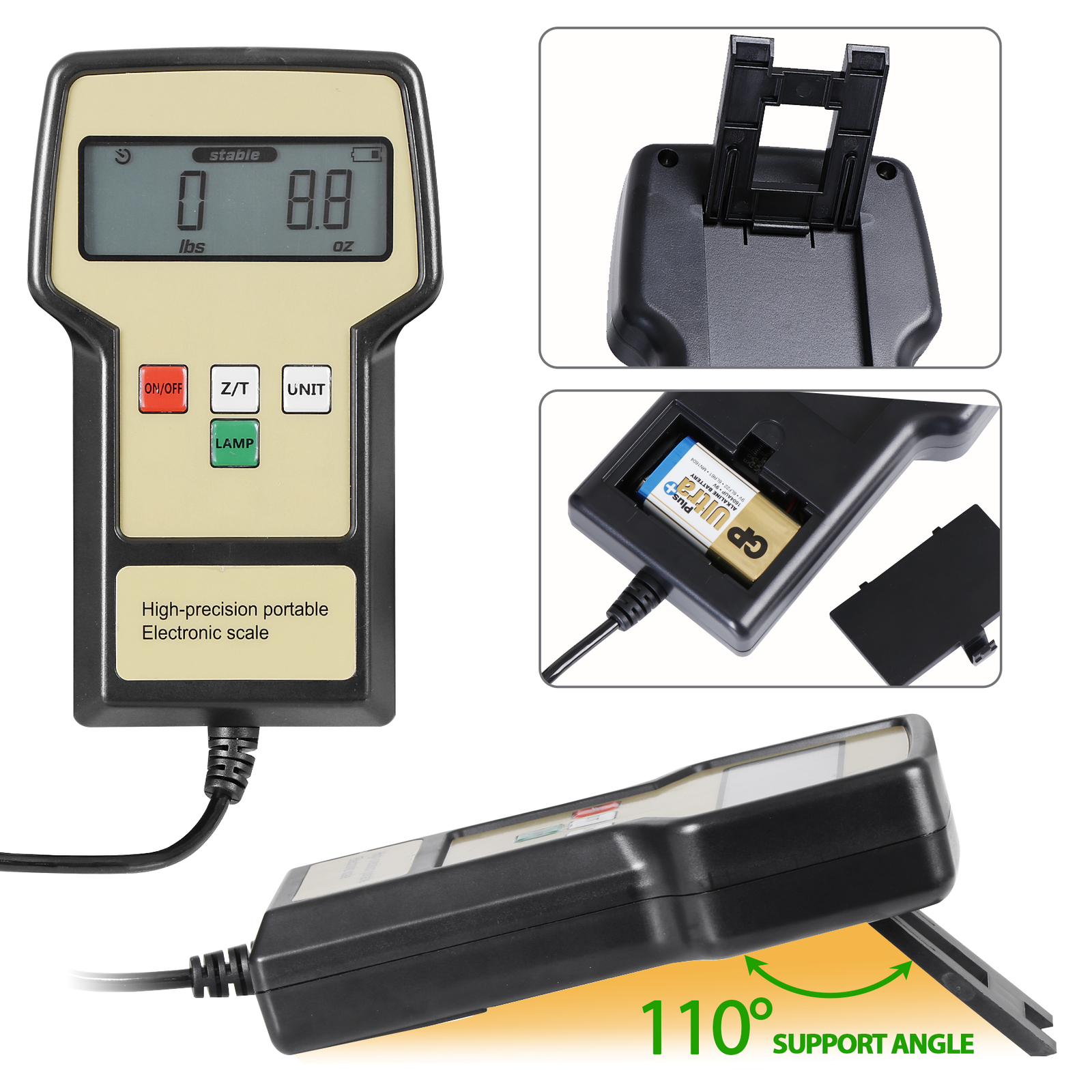 220LBS Electronic Refrigerant Charging Scale with Portable Case HVAC with Case