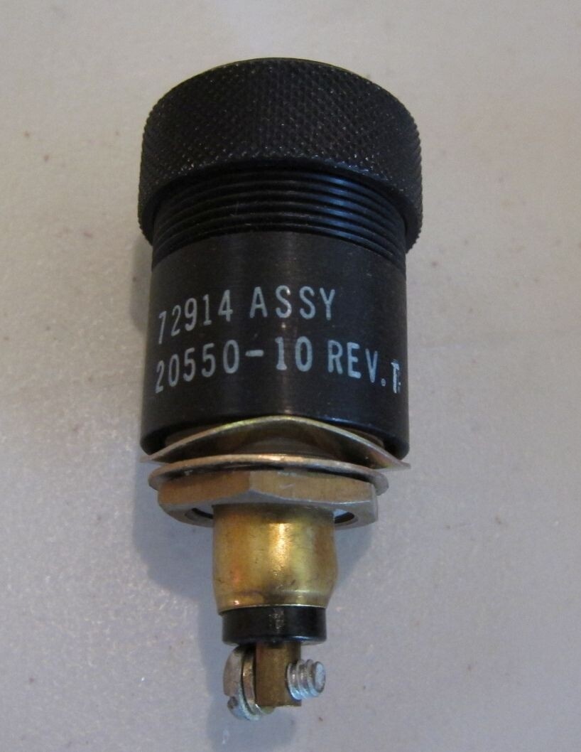 Vintage Grimes 20550-10  Aircraft Panel Indicator Light RED 72914