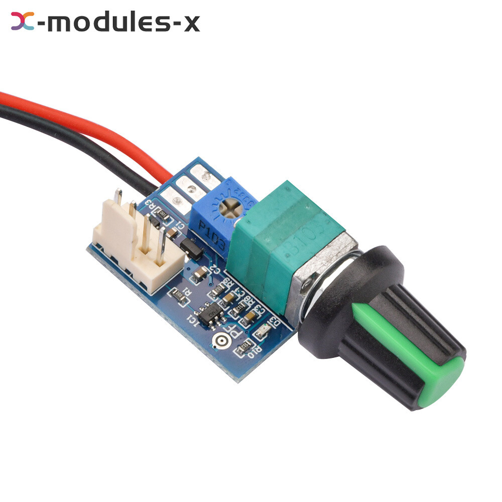 DC 12V PWM Fan Governor Speed Control w/ Knob 4-Wire Switch Fan Speed Controller