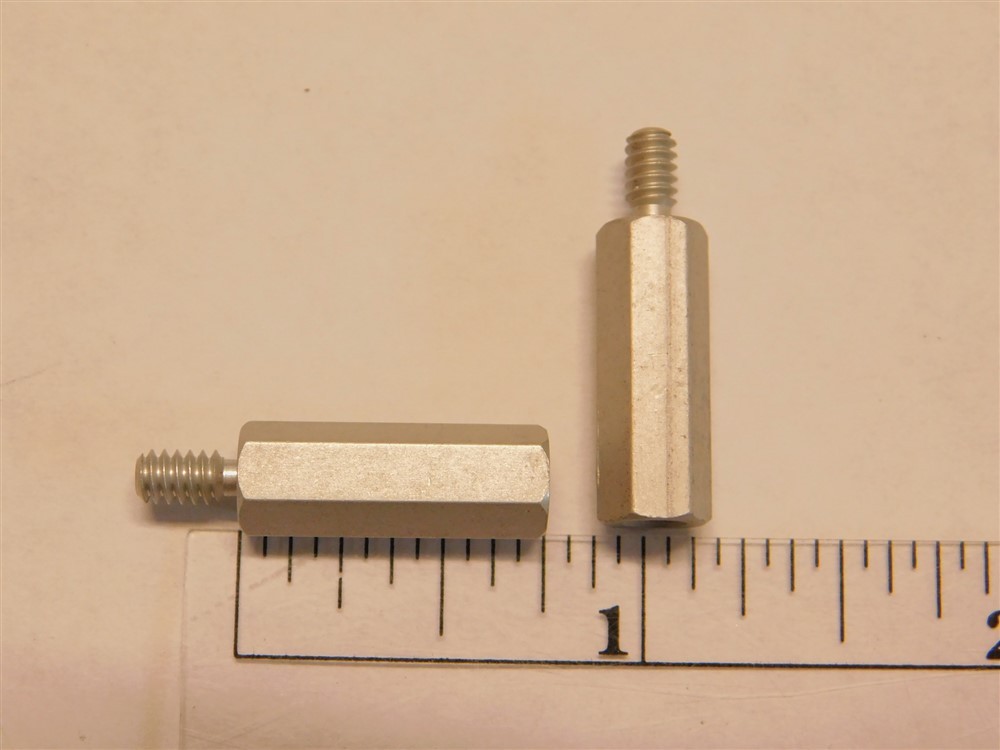 25 Keystone 8416 6-32x3/4" 1/4" Hex Clear Iridite Aluminum Male Female Standoffs