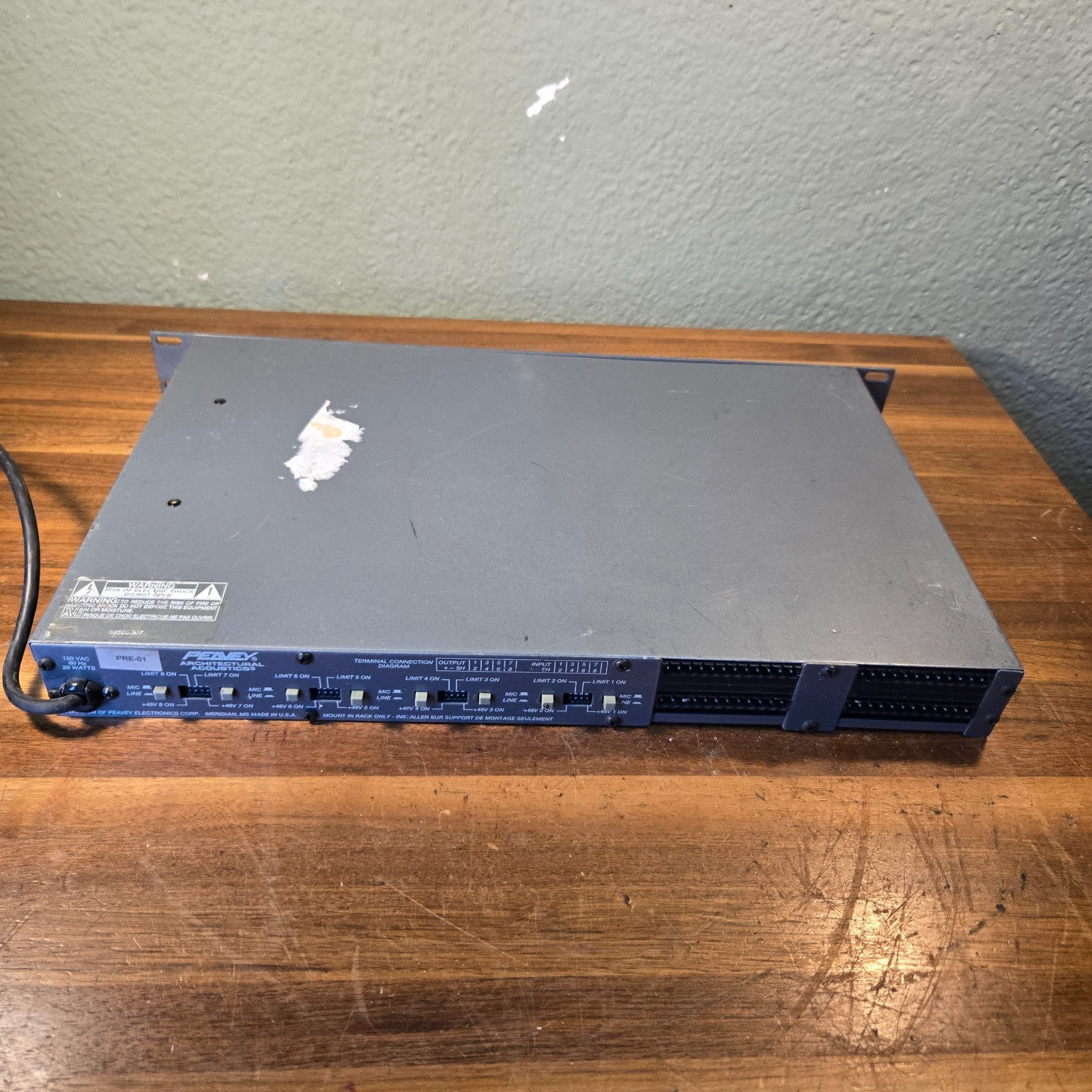 Peavey A/A - 8P ~ Eight Channel Preamp Architectural Acoustics