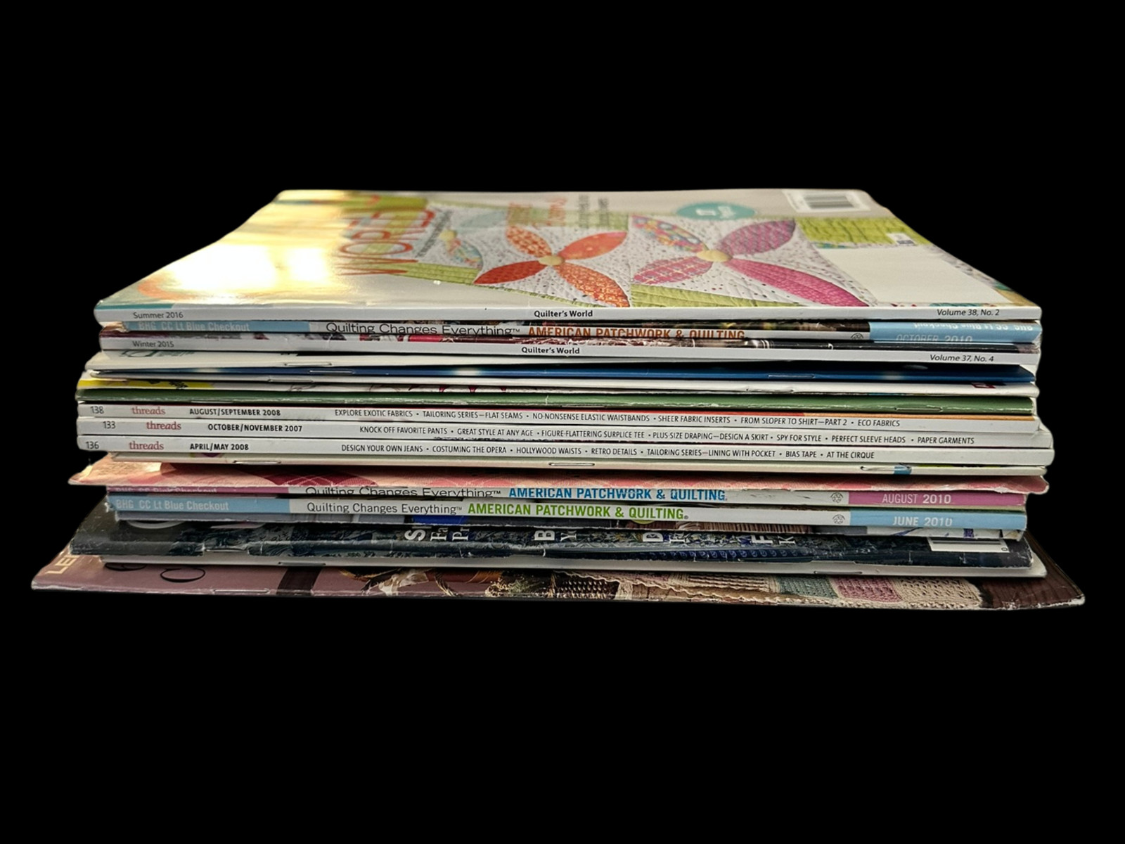 25 Crochet Sewing Quilting Craft Magazines Lot Patterns Projects Mixed Bundle