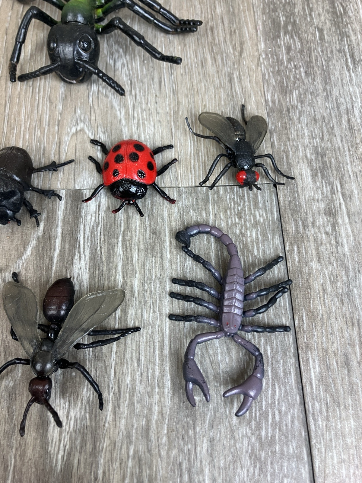 Plastic Insects Bug Toys Vintage 1990’s Ant Ladybug Beetle Grasshopper