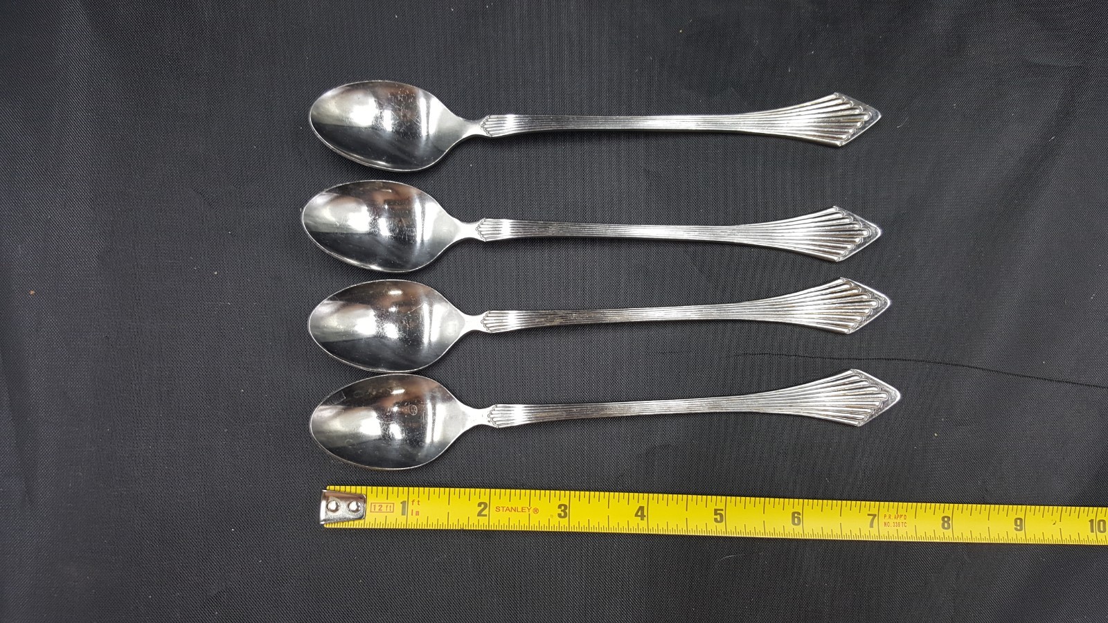 4 Towle  Primavera Stainless Iced Teapspoons