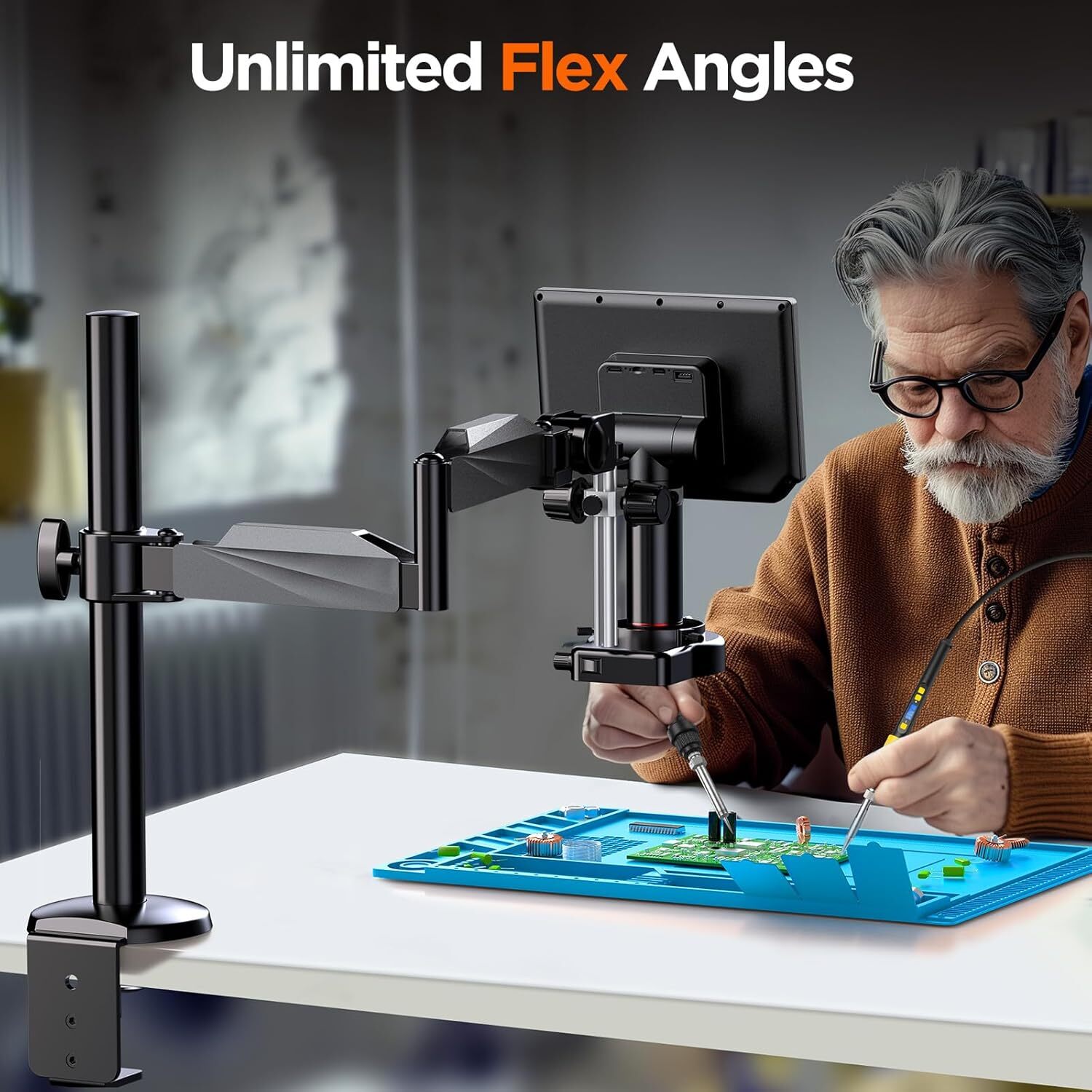 Elikliv AutoFocus HDMI Digital Microscope: Fast TOF Sensor 4K Effortless Clarity