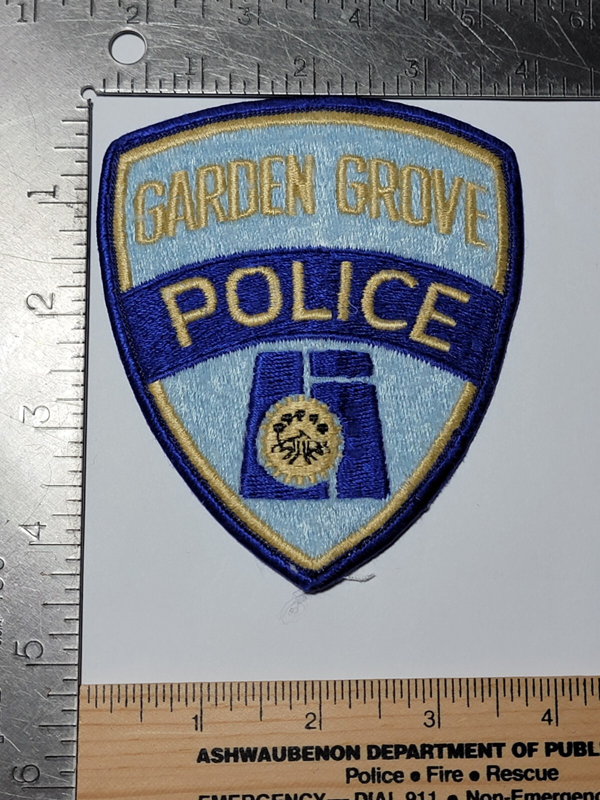 MK1 B4 Police patch California Garden Grove Used