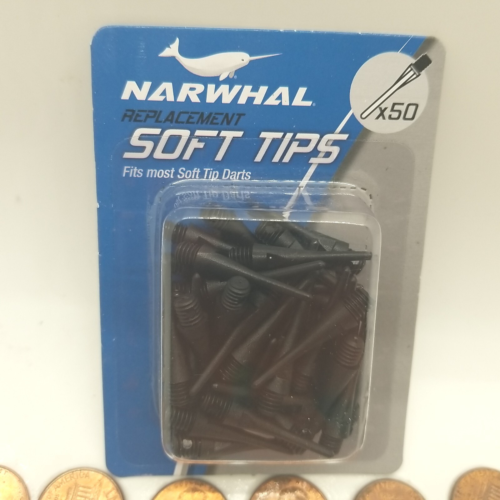 50 Count - Narwhal Soft Tips Replacement for Darts *BRAND NEW IN PACK*