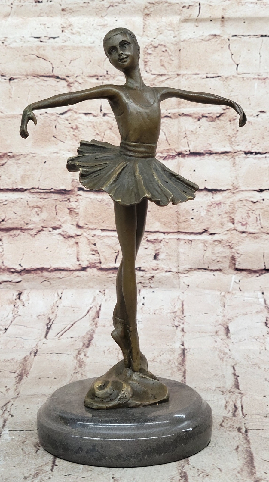 11" Western Art sculpture Bronze Marble Abstract GIRL lady Belle ballerina Deal