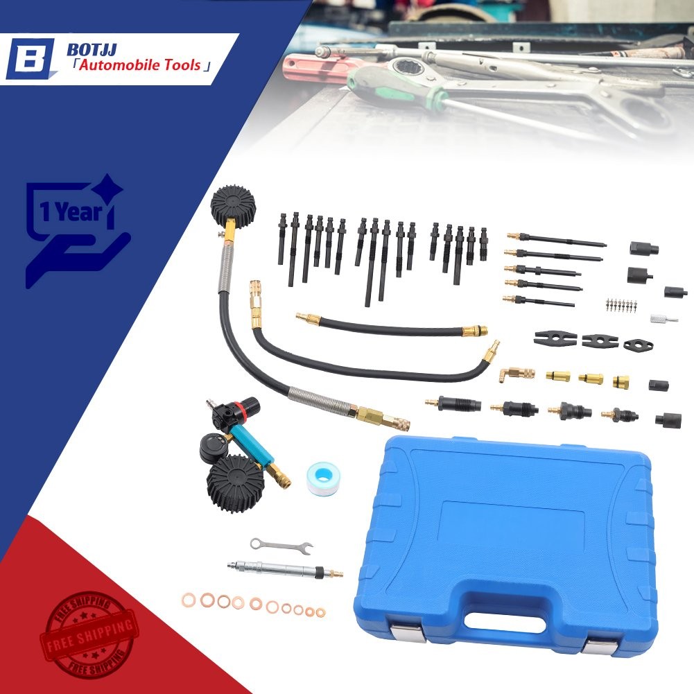 Petrol Diesel Engine Compression tester car Cylinder Leak Down Tester Kit 46PCS