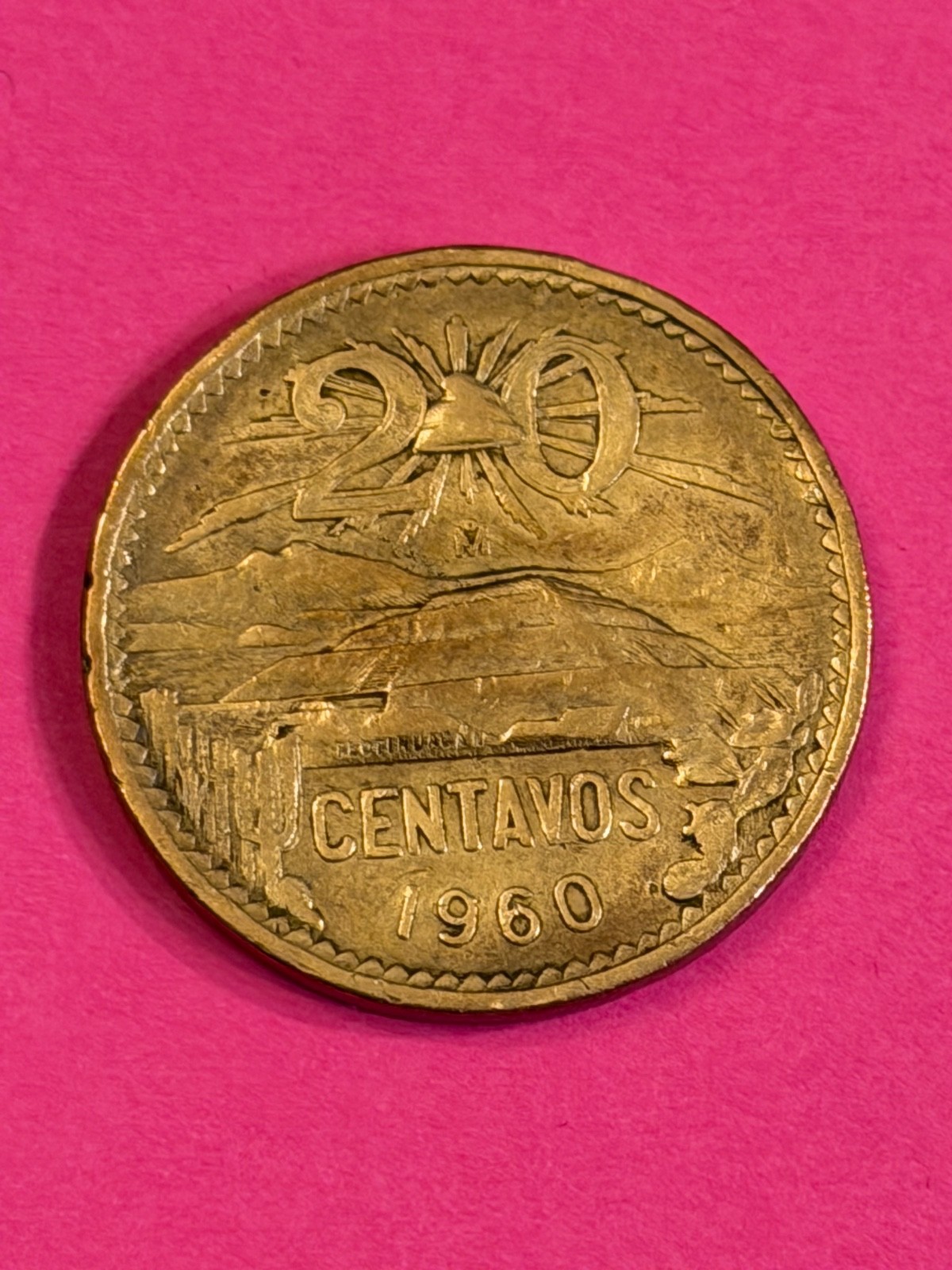 COIN MEXICO 1960 20 CENTAVOS FREE SHIPPING