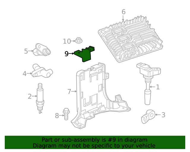 Genuine GM Engine Control Module Bracket 84269569