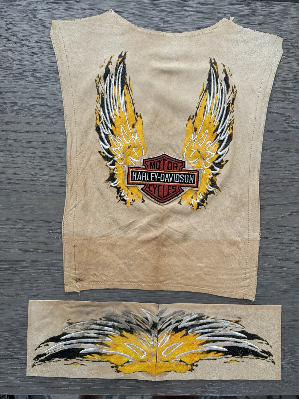 Vintage Premium leather patch biker motorcycle  harley