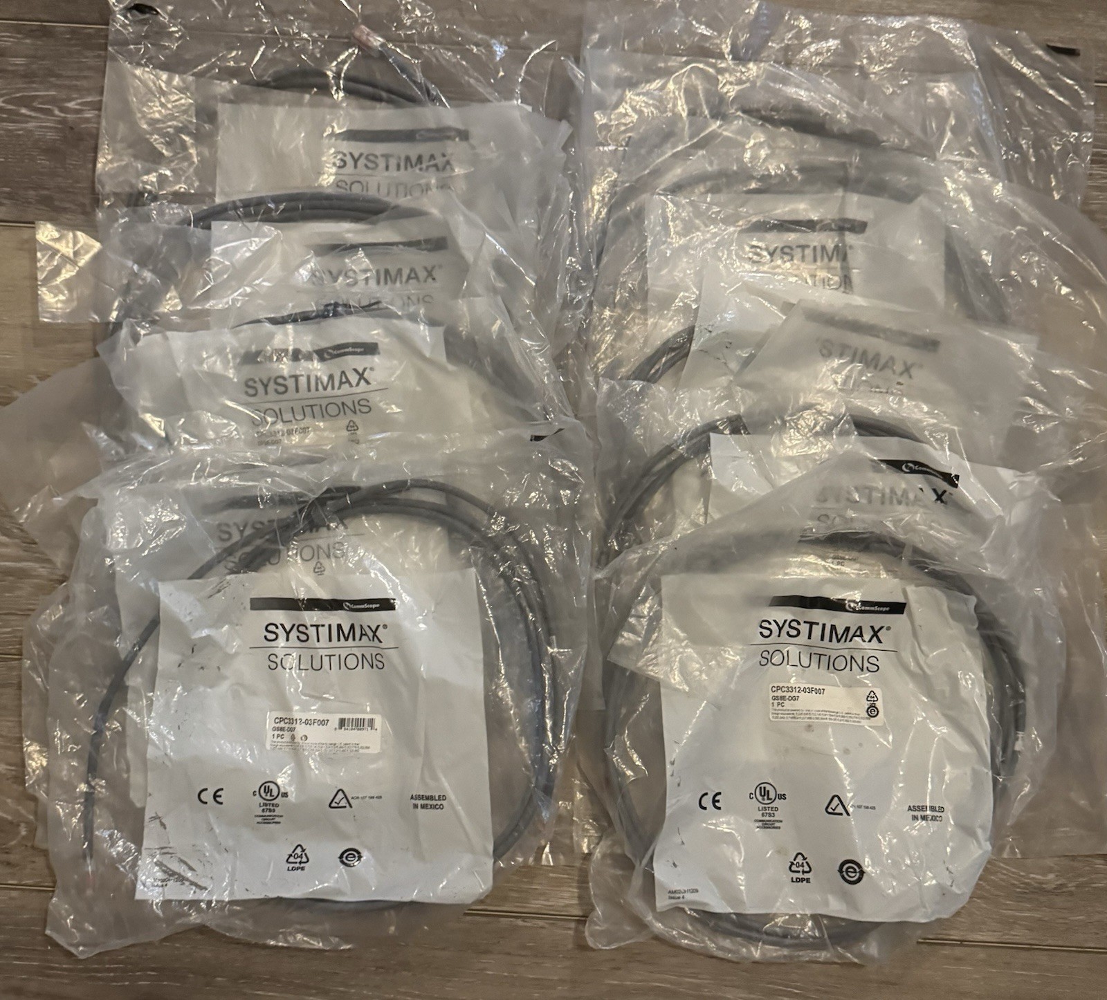 CommScope SYSTIMAX GS8E-DG7 7 Foot VisiPatch Patch Cord Gray 10x