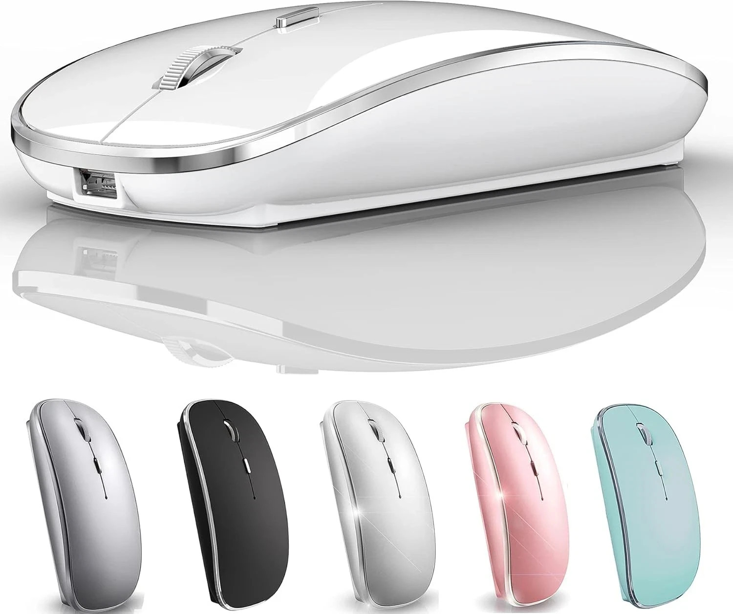 Bluetooth Mouse for iPad pro Air Mac MacBook Pro WHITE
