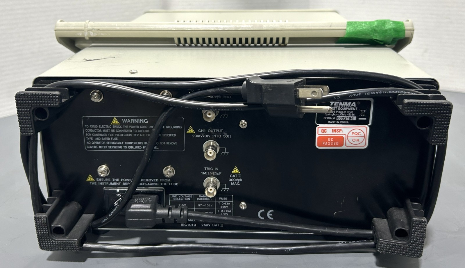 Tenma Model 72-6805 Oscilloscope with Built-In Function Generator Tested