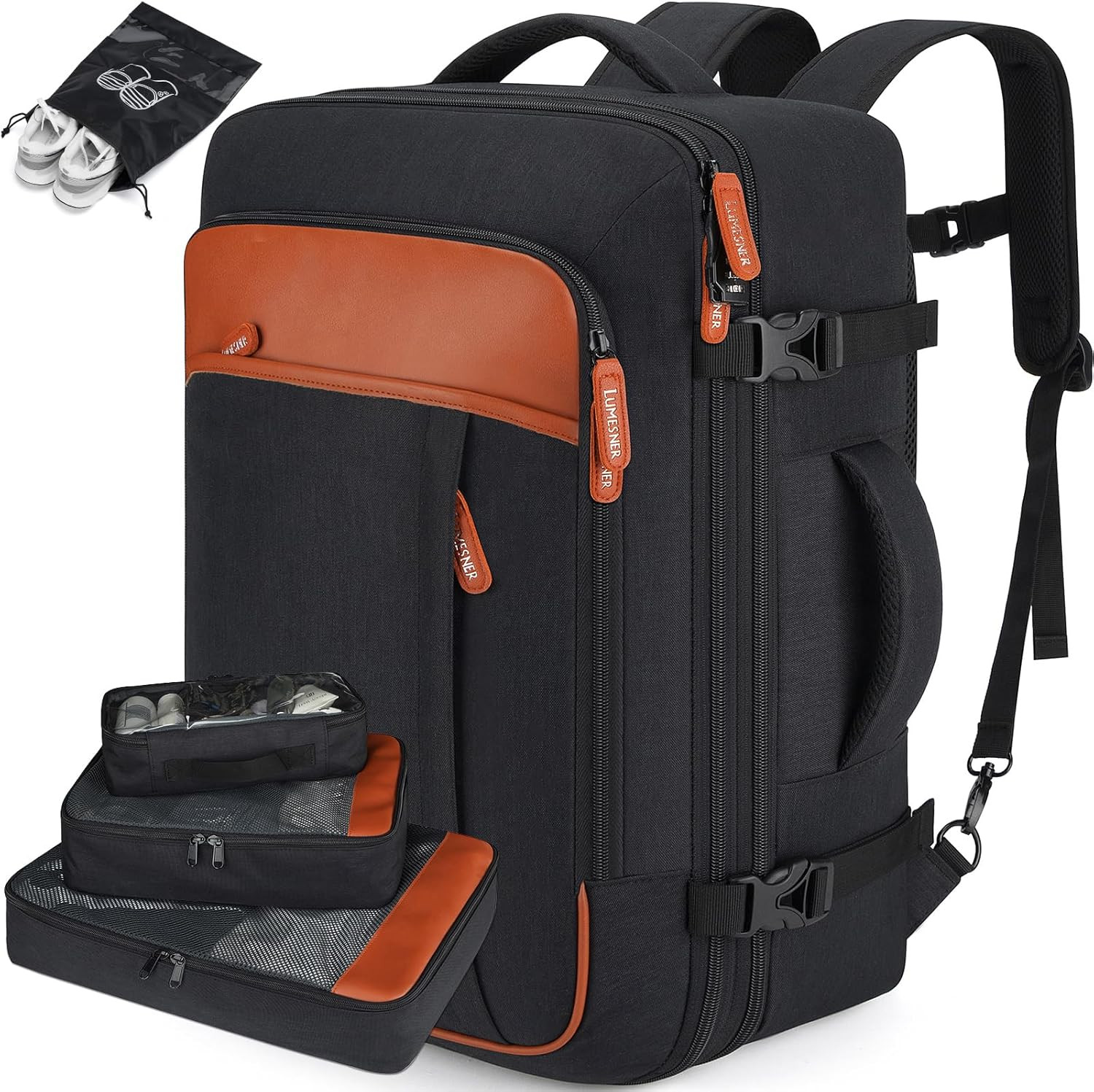 Carry on Travel Backpacks, Extra Large 40L Flight Approved Bag for Men & Women