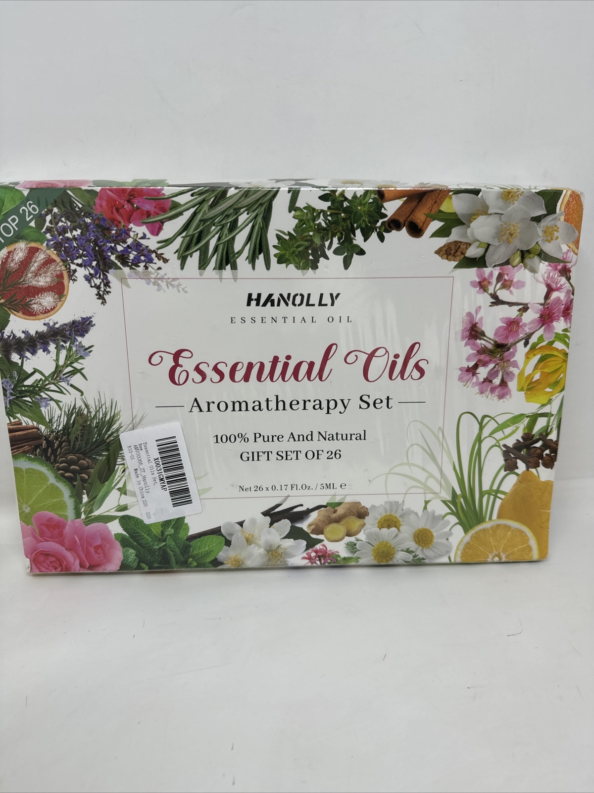 Hanolly Essential Oil 26 Pack Gift Set Aromatherapy Set 5mL Each Ginger Lemon