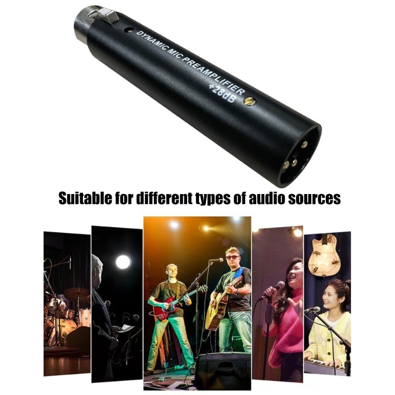 HD1 Dynamic Microphone Amplifier Mic Preamplifier with 28dB Increase 135Ω