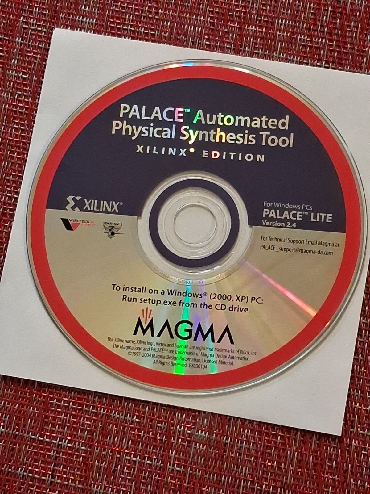Palace Automated Physical Synthesis Tool MAGMA 1 Cd/disc Software Windows FPGA
