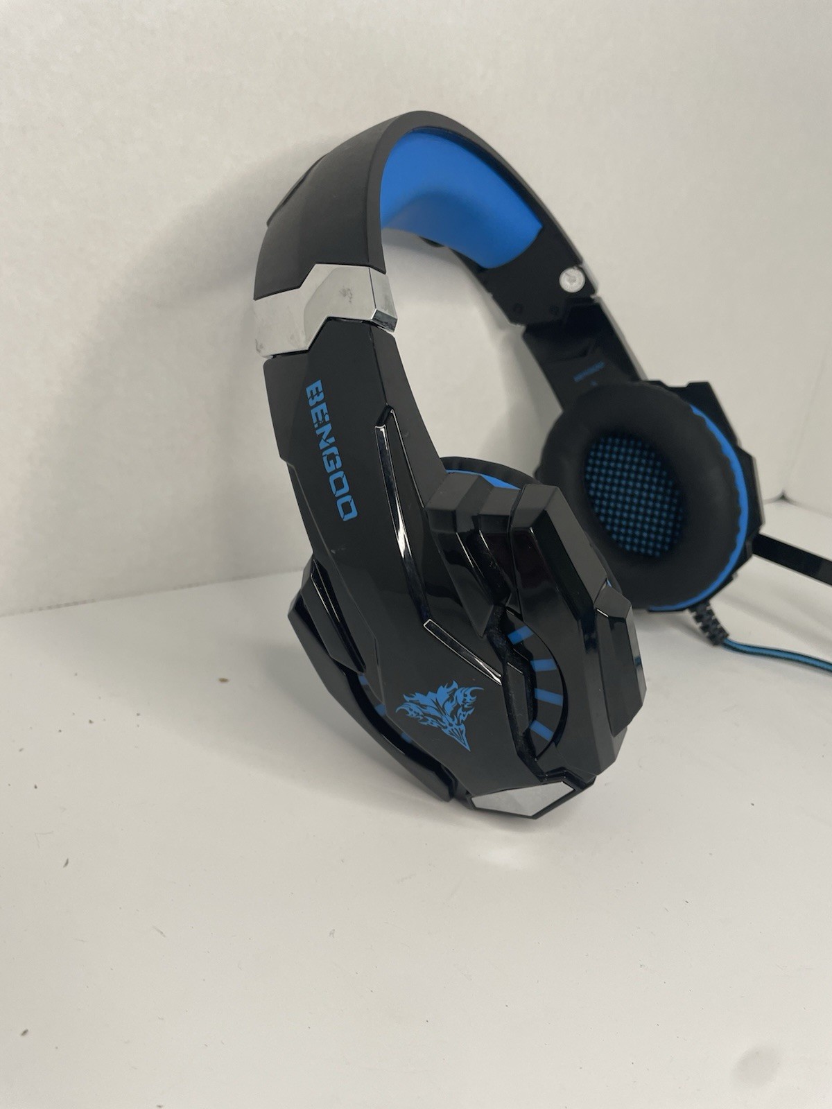BENGOO G9000 Wired Over-Ear Gaming Headset w/ Boom Mic Black/Blue