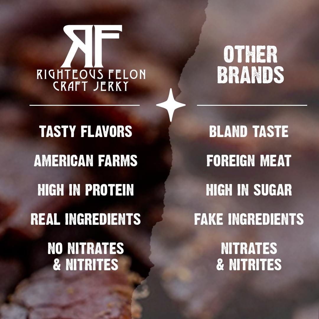 Righteous Felon Variety Meat Sticks | 100% Grass Fed 10 Ounce (Pack of 1)