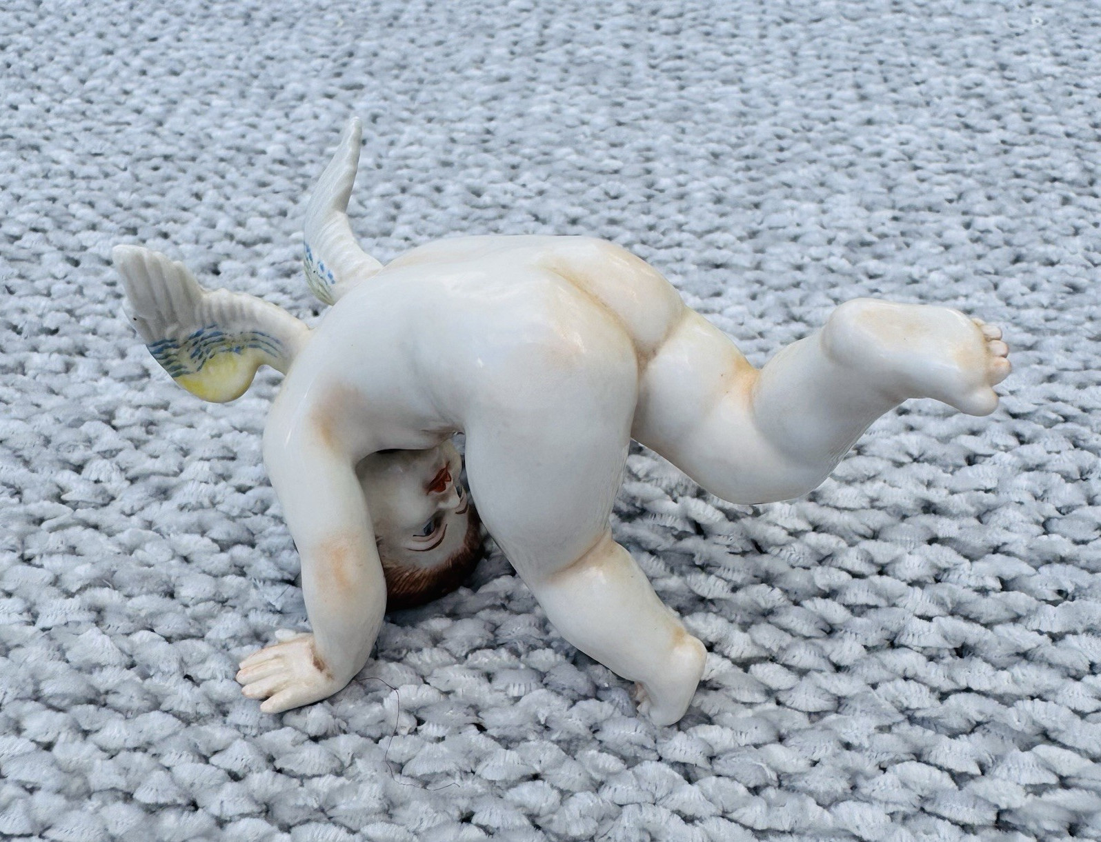 Capodimonte Porcelain Hand Painted Cherub Figurine 1771-1834 .