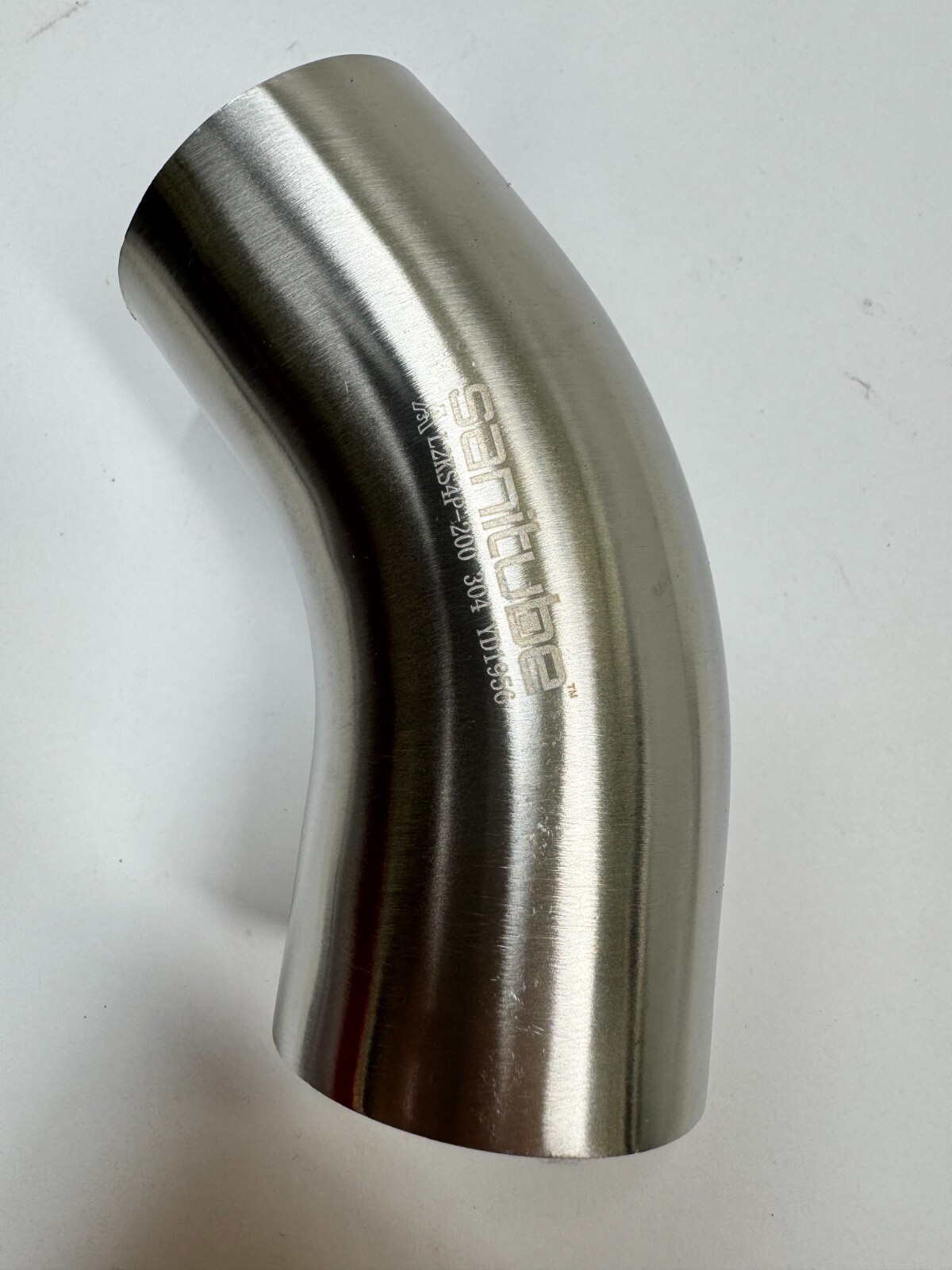 SANITUBE LSKS4P-200 2" Polished 45-Deg Elbow 304 Stainless Sanitary Fitting