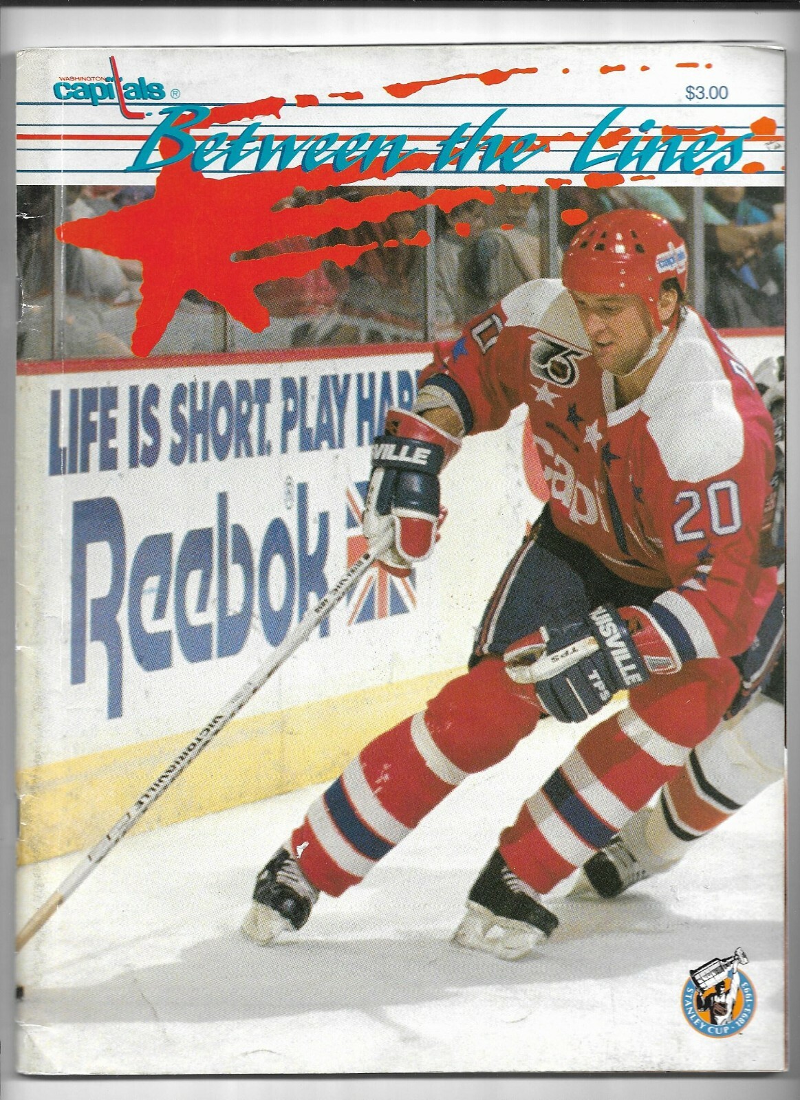 November 27, 1992 Capitals vs Penguins Hockey Program-----Pivonka---Lemieux   VG
