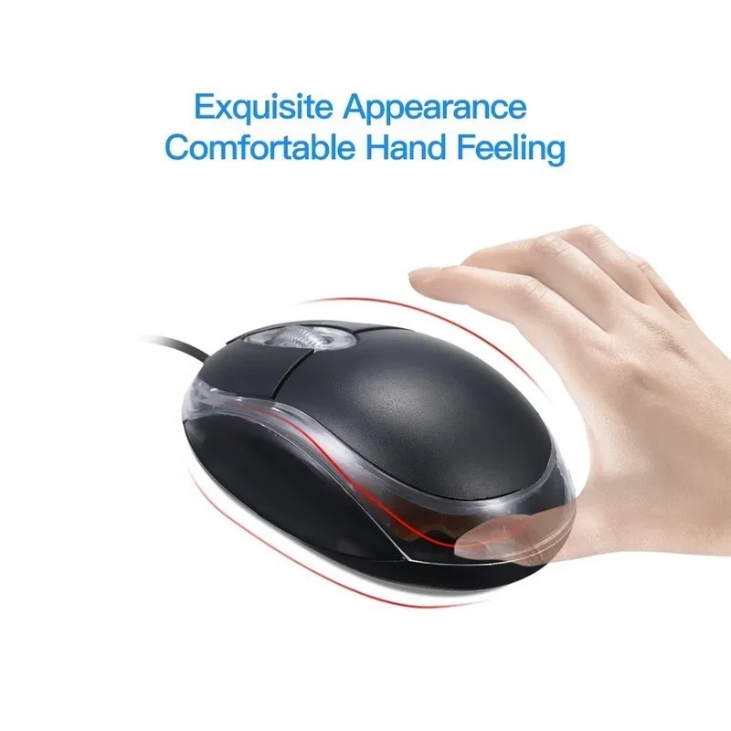 Mini USB Wired Optical Mouse 1000 DPI LED Gaming for PC Laptop Notebook Computer