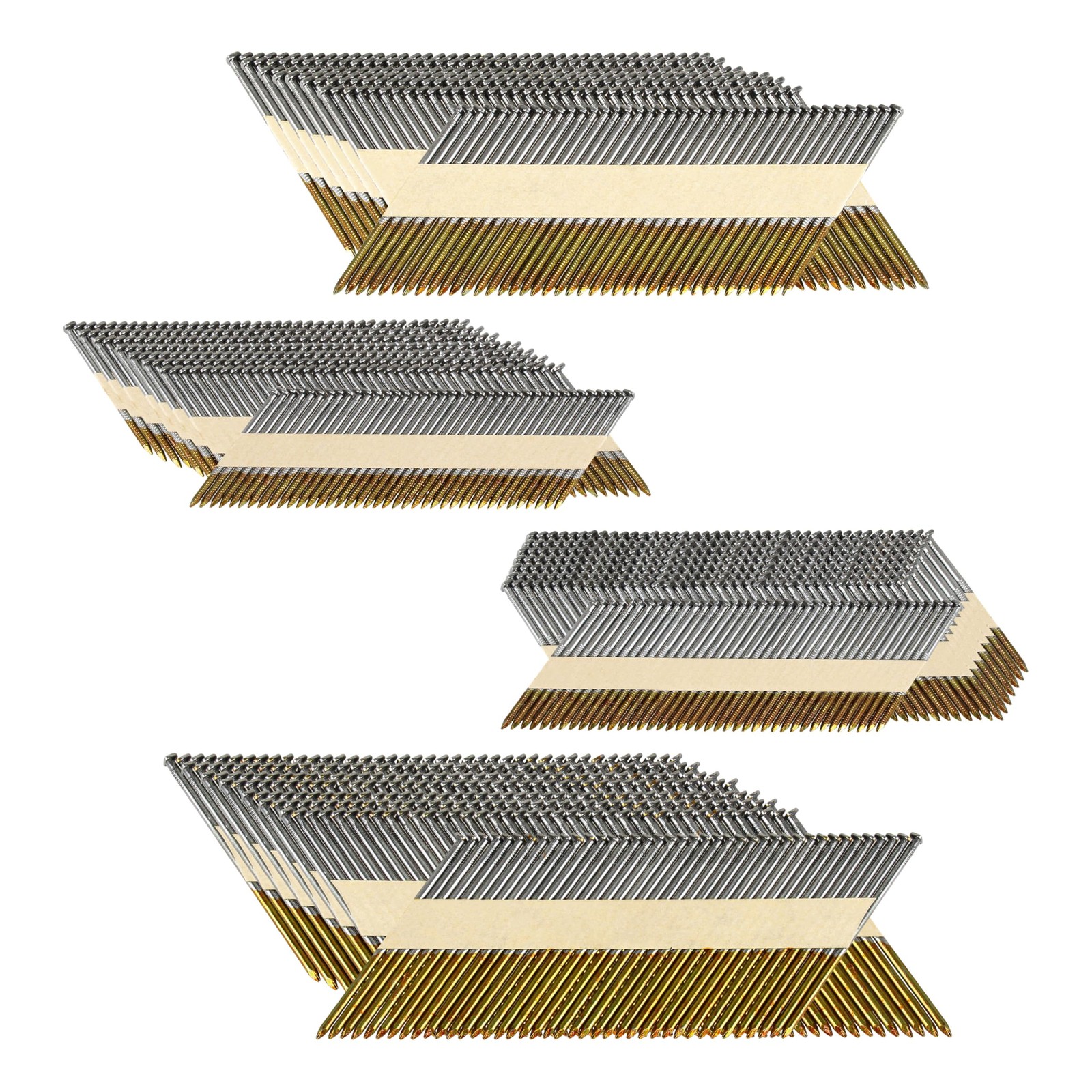 34 Degree Framing Nails,D Head, Anti-rust coating Paper Tape Strip Nails 4 Si...