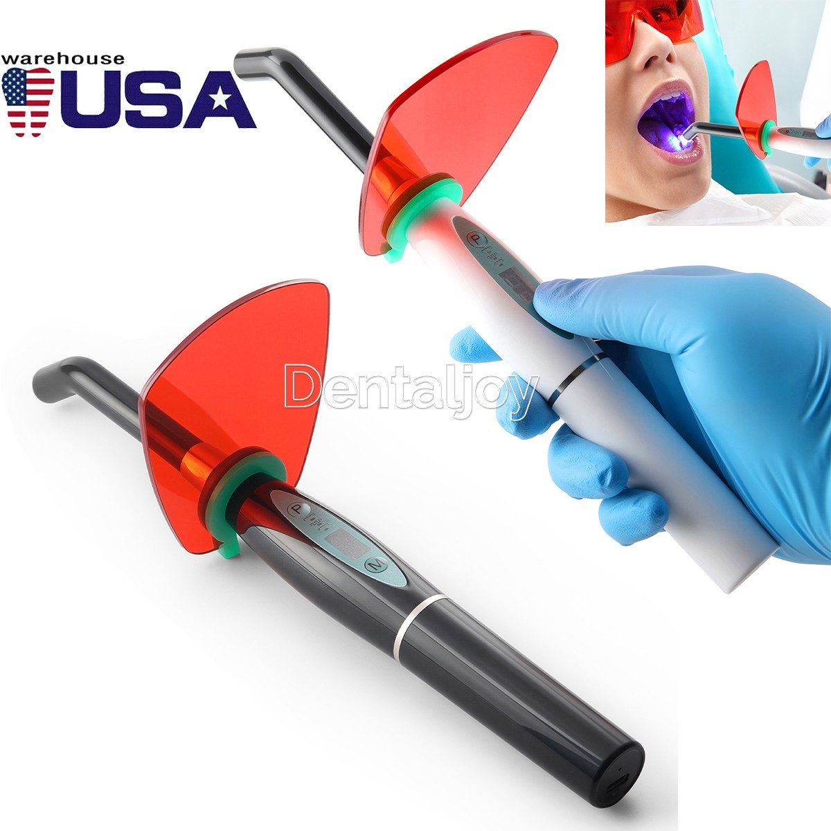 Dental Wireless Cordless LED Light Lamp Light Resin Cure Lamp 1500mW/cm²