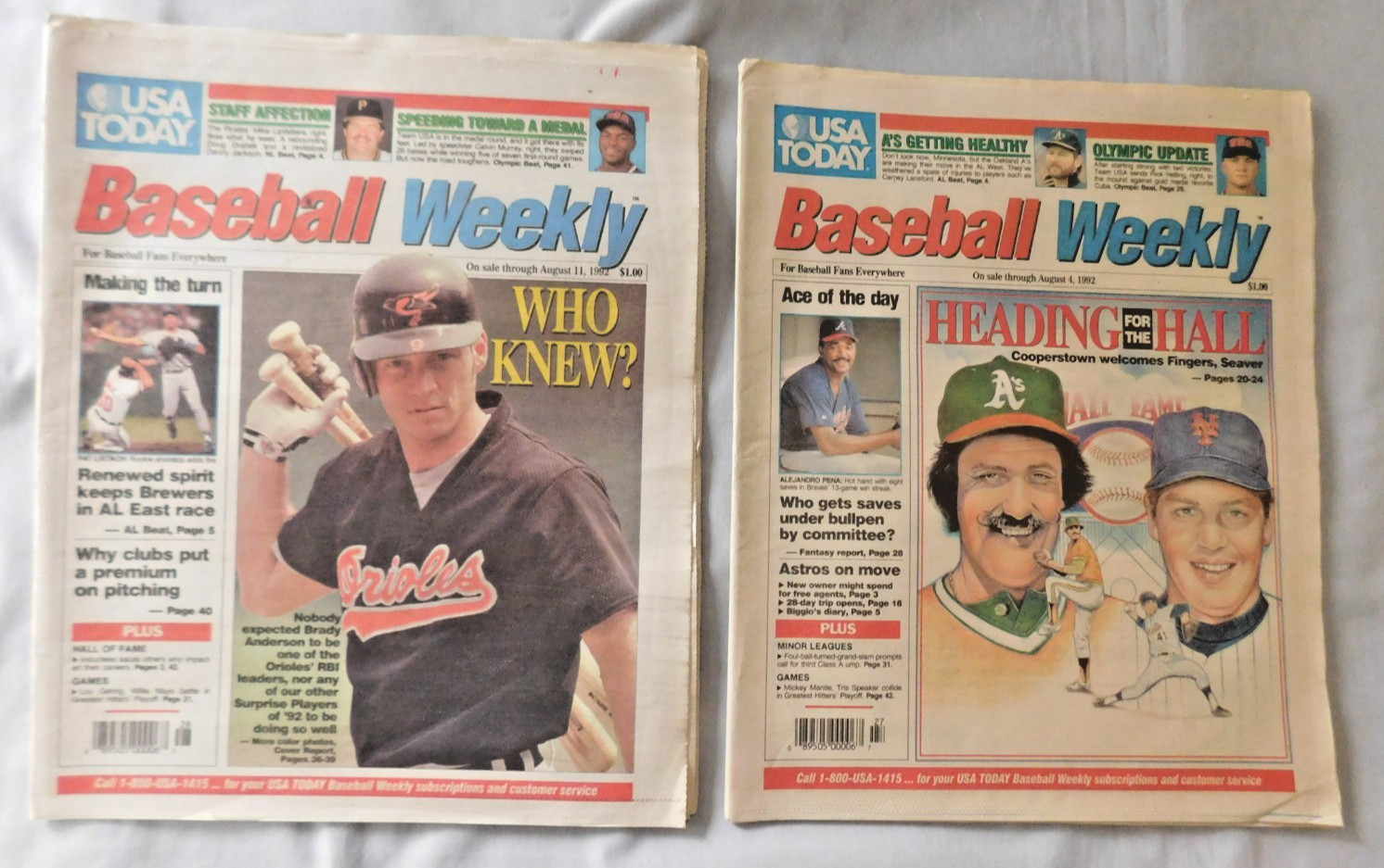 USA Today Baseball Weekly 1992 Pick one