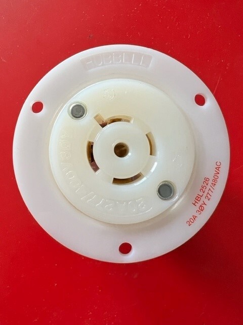 NEW HUBBELL HBL2526 Twist Lock, Flanged Outlet, 20A 277/480V, L22-20R