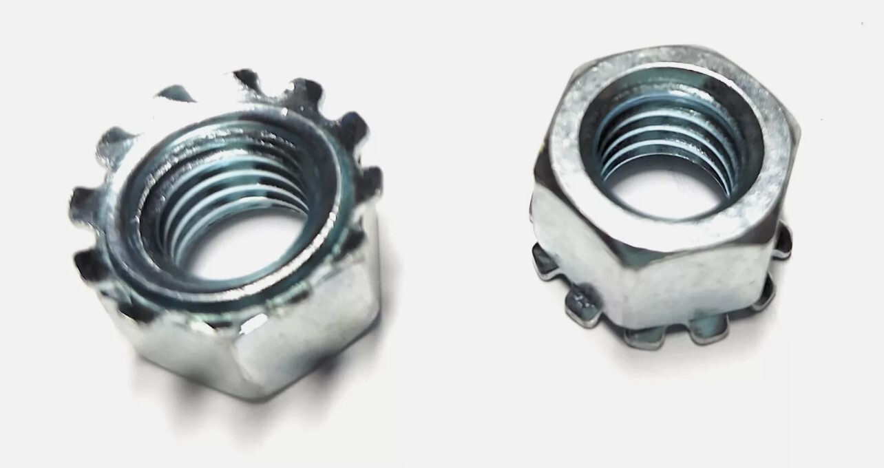 100 1/4"-20 Hex Keps Lock Washer & Nuts