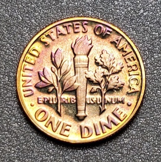 TONED 1979 S ROOSEVELT DIME PROOF UNC #P569