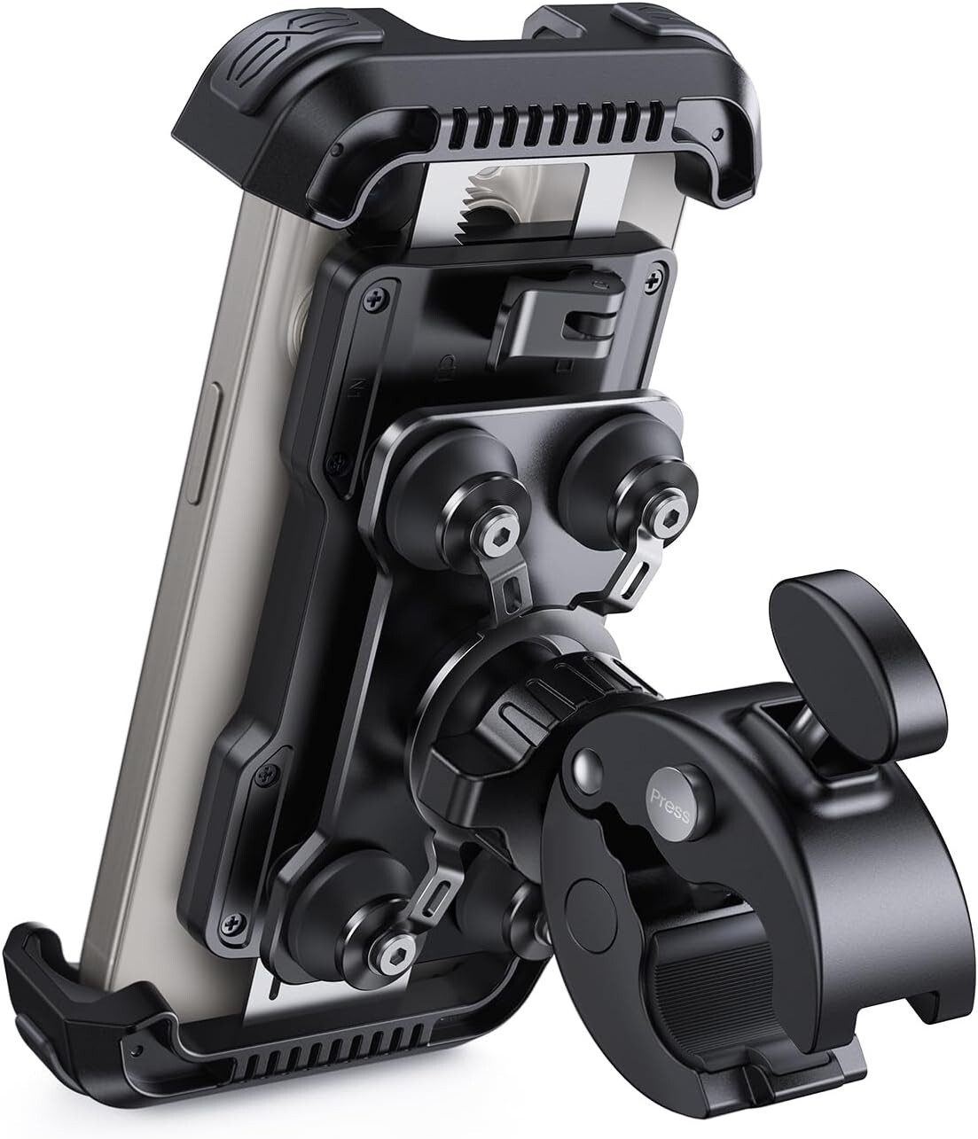 Motorcycle Phone Mount Holder -[Dual Vibration Dampener] [Anti Shake] Fit Iphone