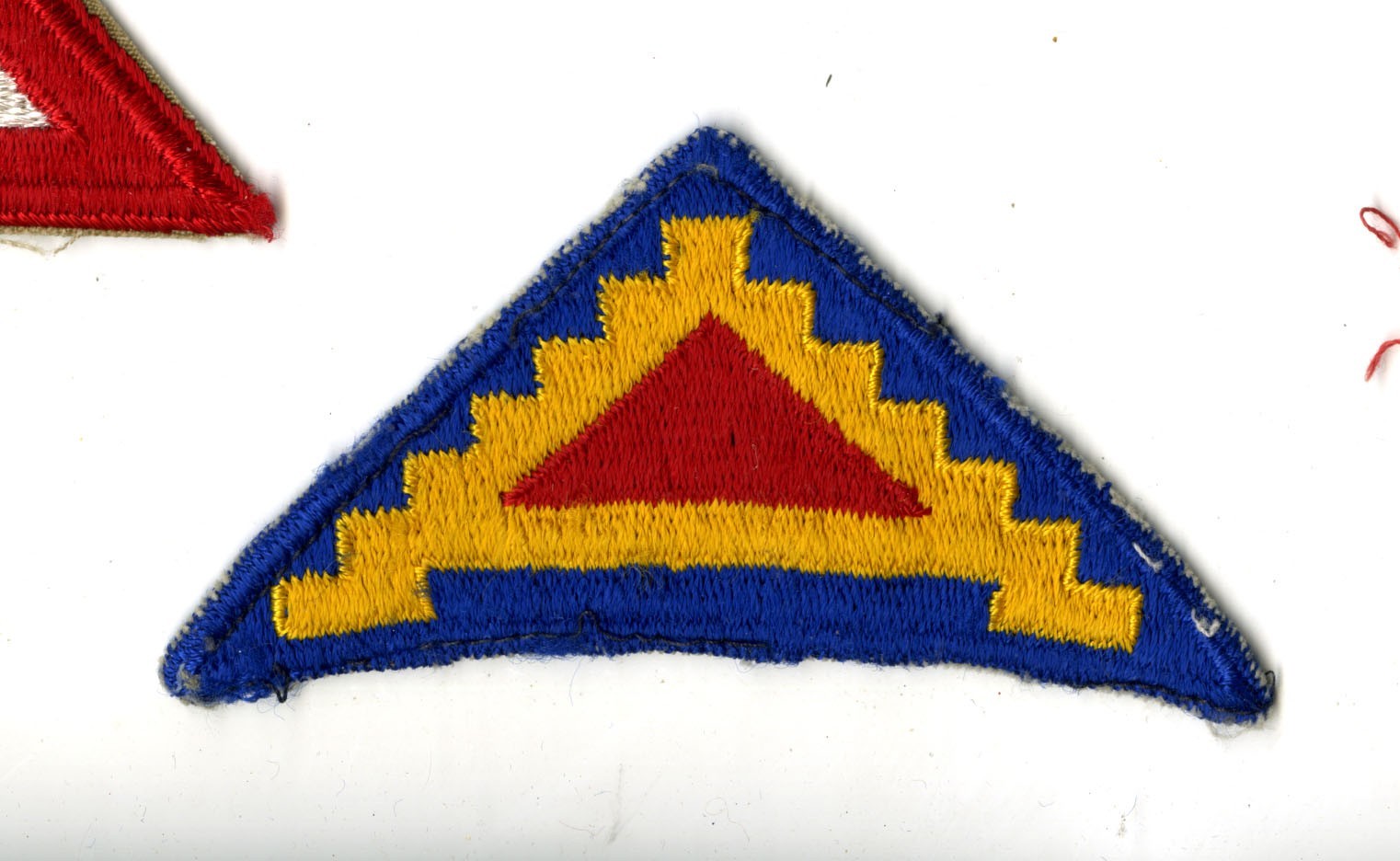 Seventh Army White Back Patch WWII Vintage Patton Sicily Italy Europe