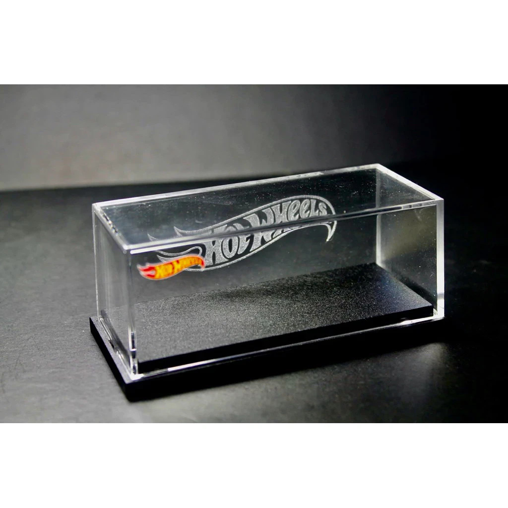 Premium Acrylic Display Case 1:64 For Hot Wheels Custom Engraved Matte Box