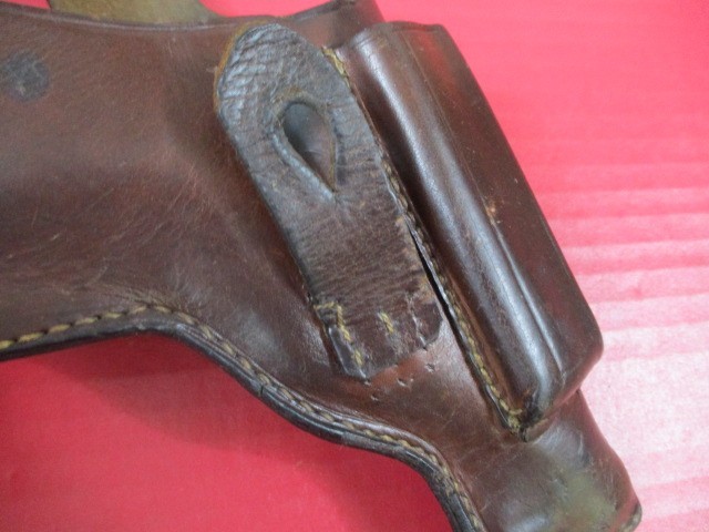 WWII Era German Leather Belt Holster for Sauer 38H Pistol - Modified - NICE