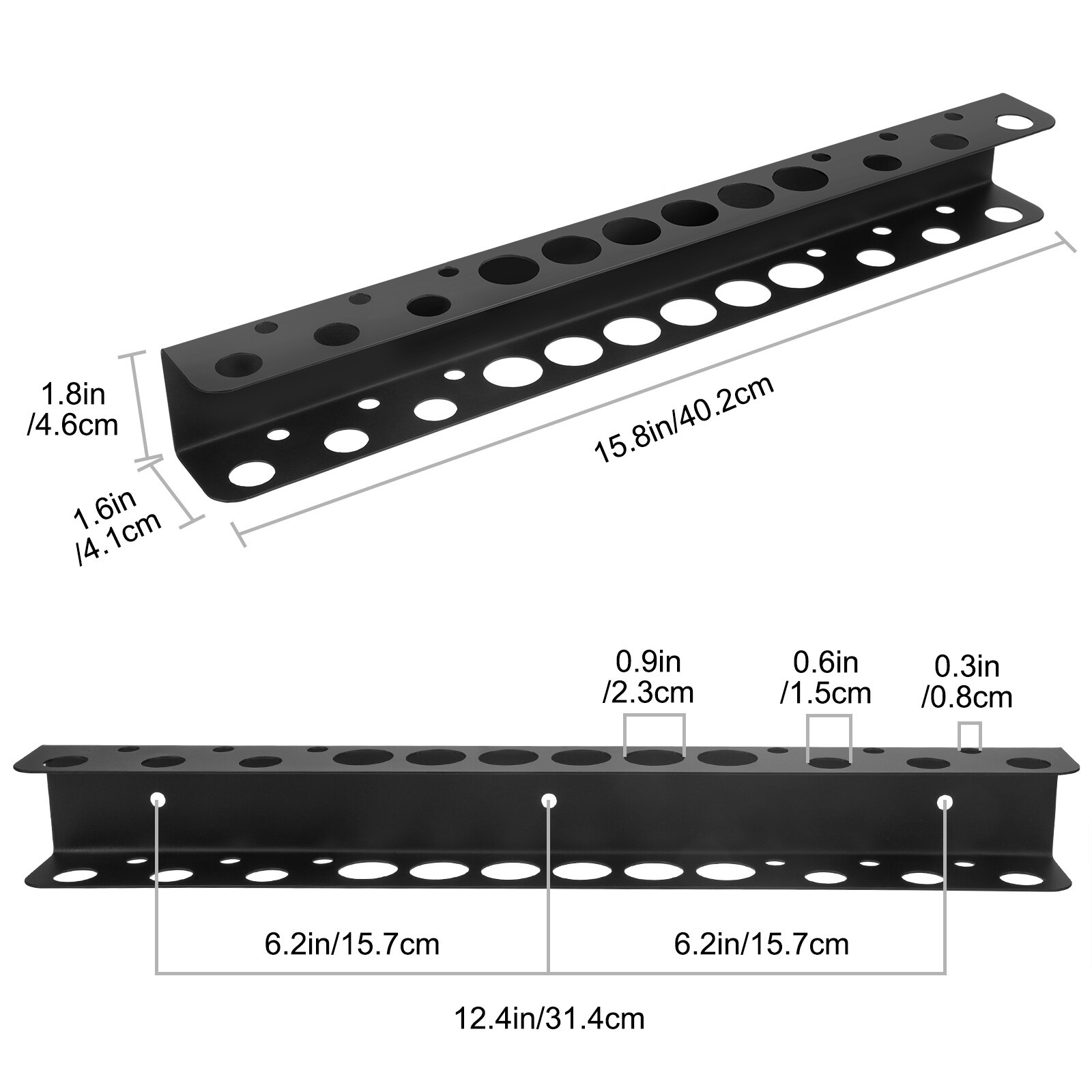 2xGarage Wall Mount Tool Storage Rack Screwdriver Organizer Hanging Holder Shelf
