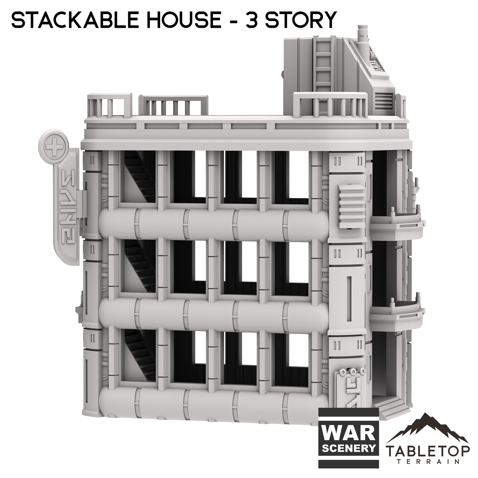 Stackable House - Futuristic City - Compatible with Star Wars Legion