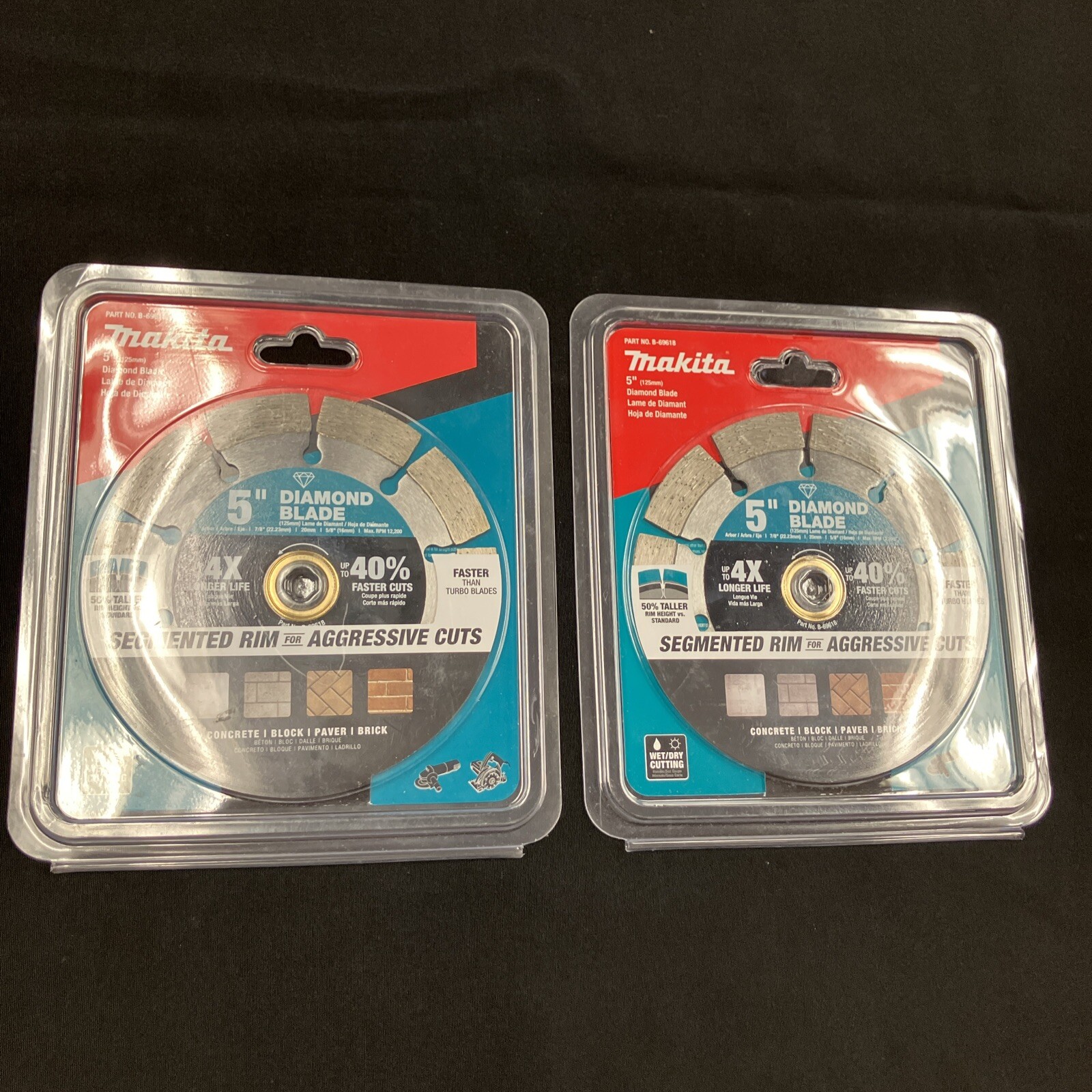 Lot Of 2 -5 in. Segmented Rim Diamond Blade for General Purpose