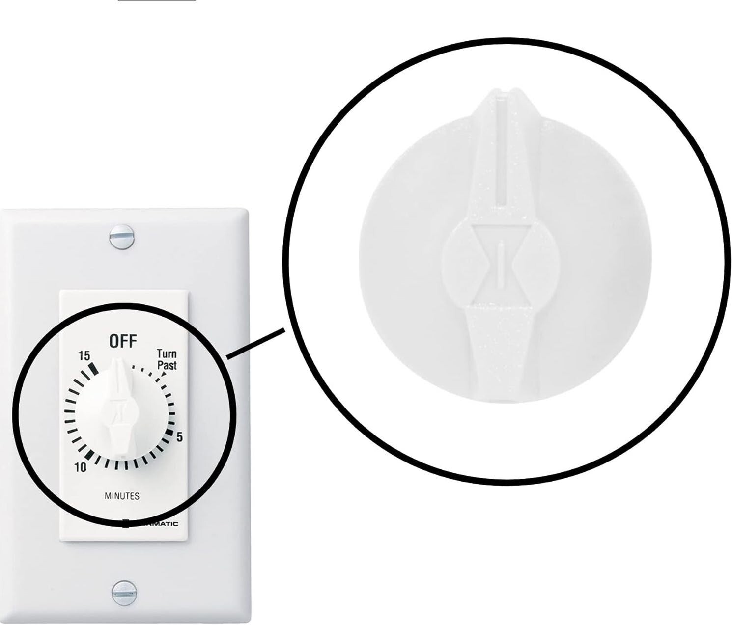 Timer Knob For FD Series Spring Wound Timers -Wall Mounted Timer Knob, 1-Pack