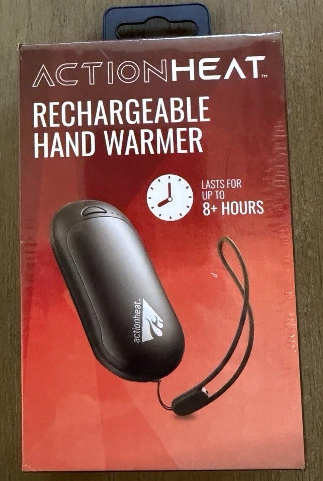 Action-Heat (1) Hand Warmer - Rechargeable 8+ Hours of Heat!  Brand New Sealed!