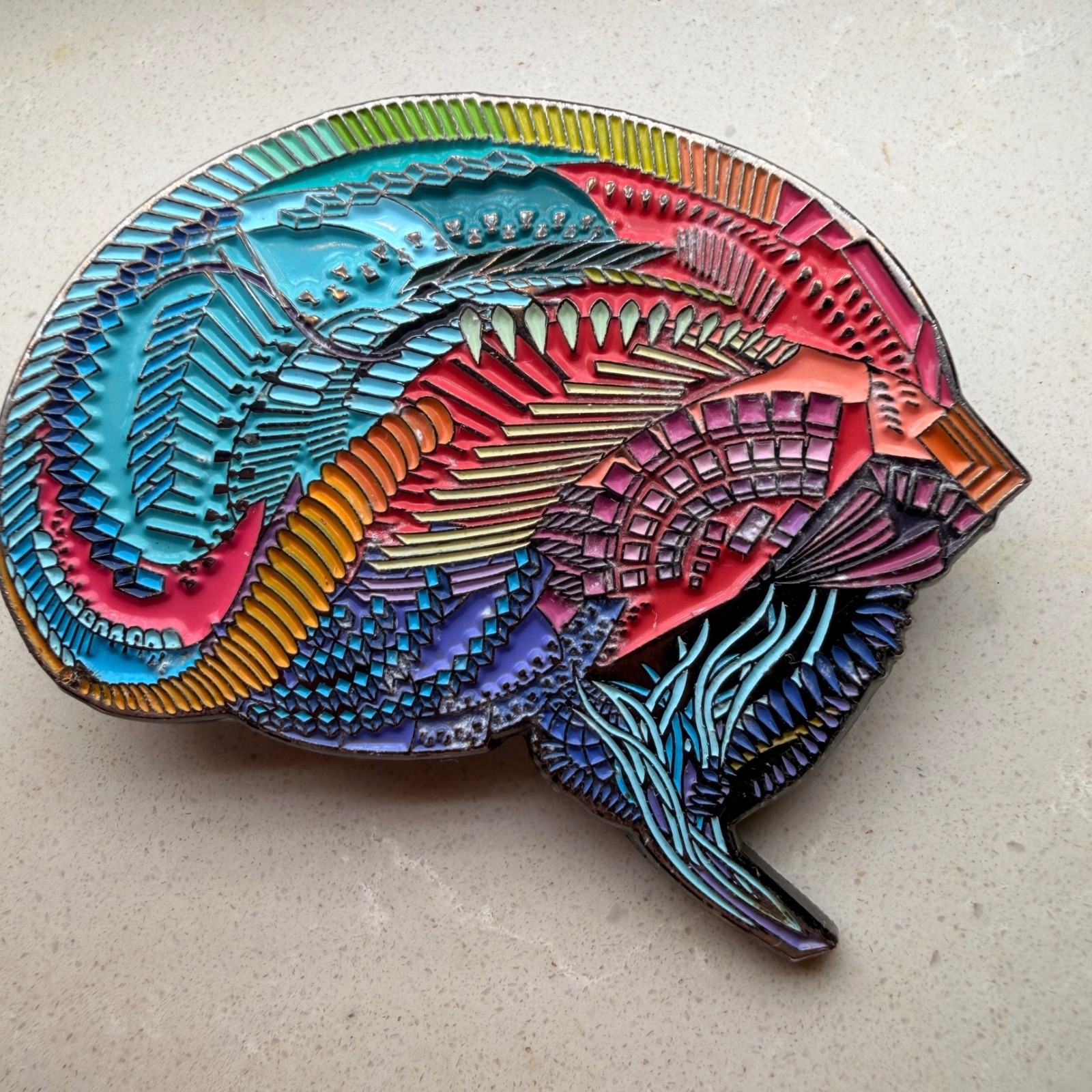 Android Jones Rainbow Brain Hat Pin Limited Edition 52/250 Psychedelic Art EDM