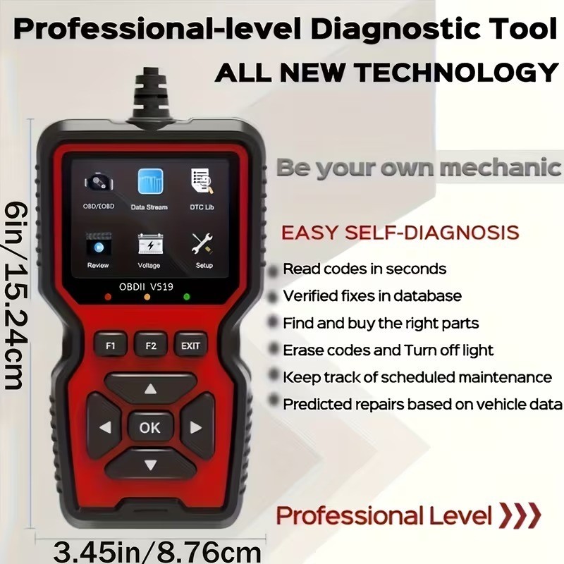 Professional OBD2 OBDII V519 Diagnostic Scanner Tool CAN Code Reader Multi Color