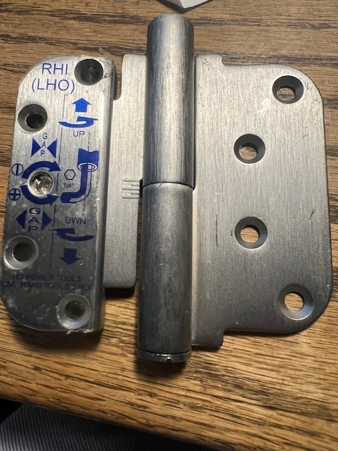 Rockwell M3 Concealed M3 Adjustable  Door Hinge- RHI/LHO brushed chrome